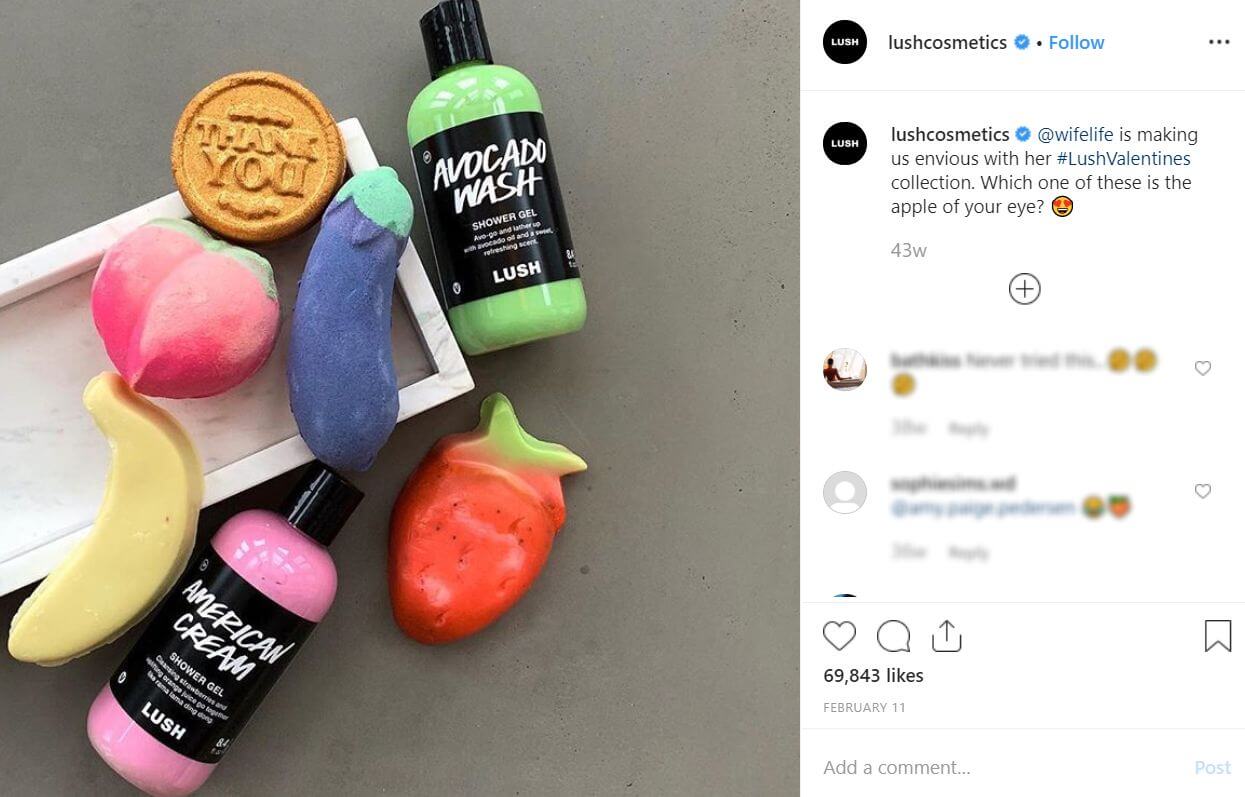 Valentine's Day branded hashtag