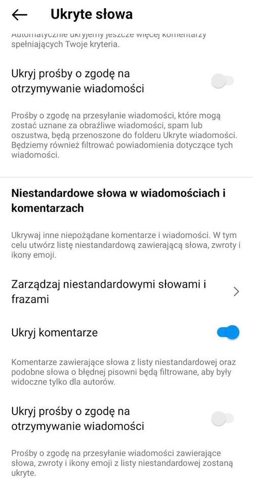 Jak Ukryć Komentarze na Instagramie - filtry komentarzy na IG