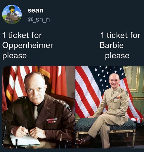 Trending Memes - barbenheimer